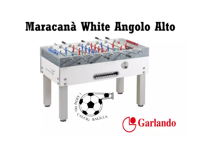 GARLANDO MARACANA' WHITE TABLE FOOTBALL HIGH ANGLES