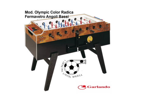 GARLANDO OLYMPIC TABLE FOOTBALL BRIAR COLOR LOW CORNERS