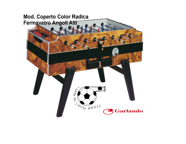 GARLANDO TABLE FOOTBALL COVERED BRIAR COLOR HIGH CORNERS