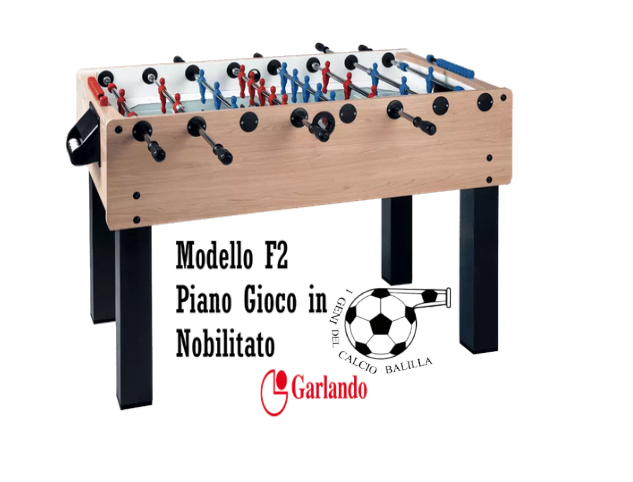 GARLANDO FOOTBALL TABLE F200 MAPLE WITH RETRACTABLE RODS C.G. IN ENNOBILITATED WOOD