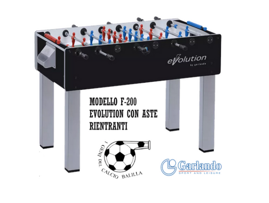 GARLANDO FOOTBALL TABLE F-200 EVOLUTION WITH RETRACTABLE RODS