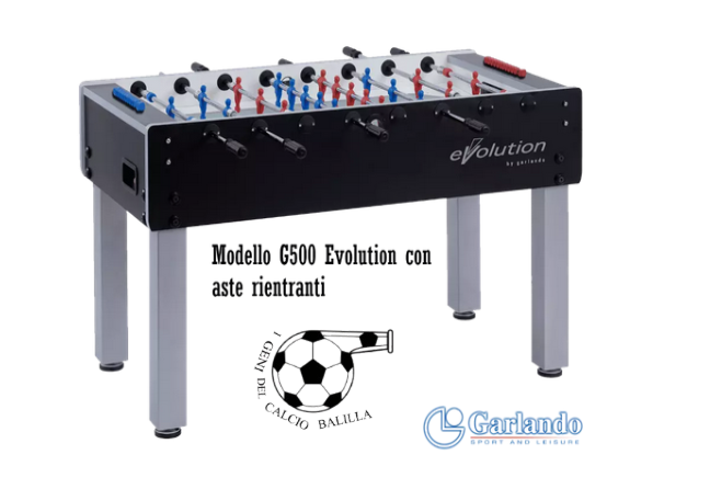 GARLANDO G-500 EVOLUTION TABLE FOOTBALL WITH RETRACTABLE RODS