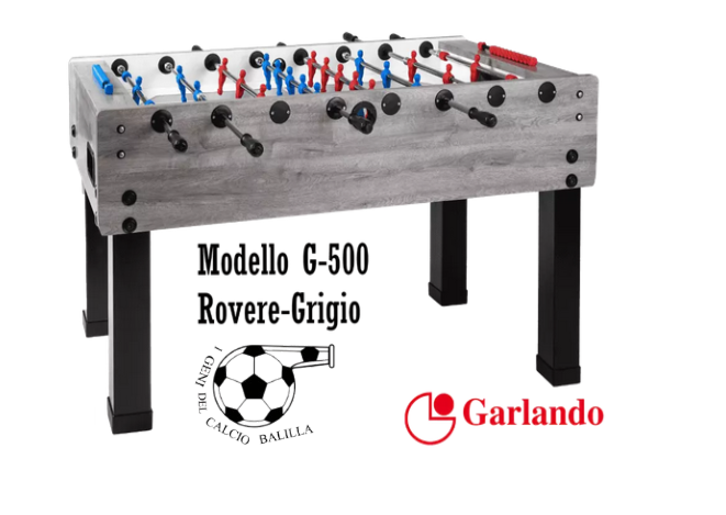 GARLANDO G-500 OAK TABLE FOOTBALL WITH RETRACTABLE RODS