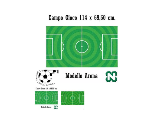 CAMPO DA GIOCO PER CALCIO BALILLA NORD ITALIA MODELLO WORD ARENA DIMENSIONI 114 x 69,50 CM