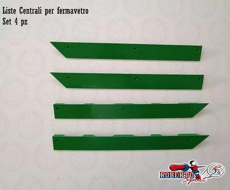 PORTA BICCHIERI ROBERTO SPORT VERDE STRISCE CENTRALI SET DA 4 PZ.