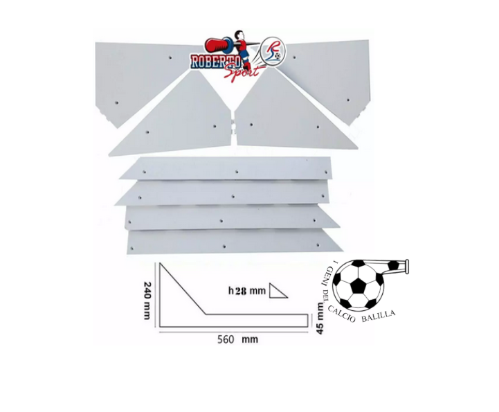 PORTA BICCHIERI BIANCO ROBERTO SPORT MODELLO TRADIZIONALE SET 8 PZ.