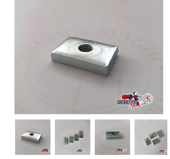 ROBERTO SPORT LEG NUT IN ALUMINUM 80 X 80 MM