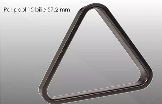 TRIANGOLO PER BILIARDO NORDITALIA IN PLASTICA NERA 57.2 ECO