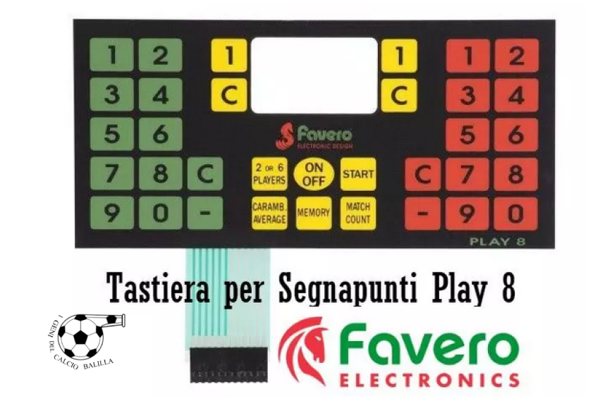 TASTIERA A MEMBRANA FAVERO PER MODELLO PLAY 8