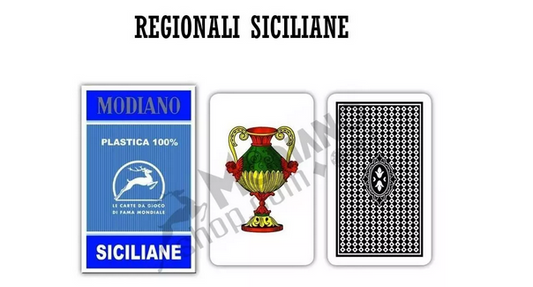 MODIANO SICILIAN CARDS N° 96/10 BLUE BACK