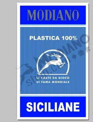 MODIANO SICILIAN CARDS N° 96/10 BLUE BACK