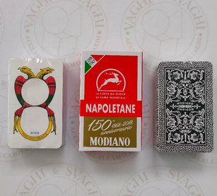 CARTE MODIANO NAPOLI 150° ANNIVERSARIO ROSSE