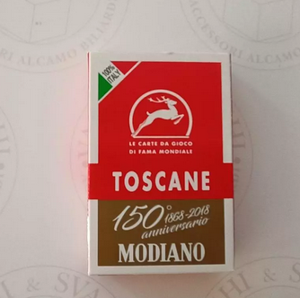 MODIANO RED TUSCAN PLAYING CARDS 150th ANNIVERSARY