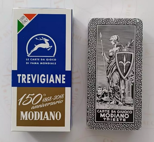 MODIANO TREVIGIANE BLUE PLAYING CARDS 150th ANNIVERSARY