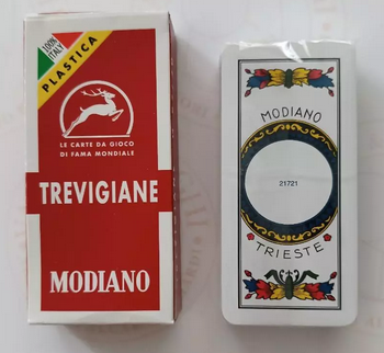 MODIANO TREVIGIANE PLAYING CARDS 100% PLASTIC