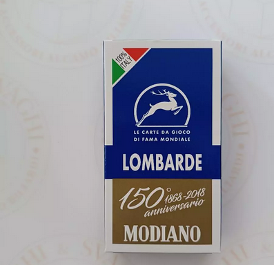 MODIANO LOMBARDE BLUE PLAYING CARDS 150th ANNIVERSARY