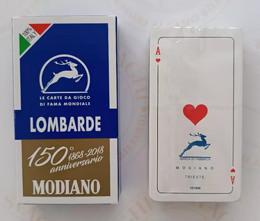 MODIANO LOMBARDE BLUE PLAYING CARDS 150th ANNIVERSARY