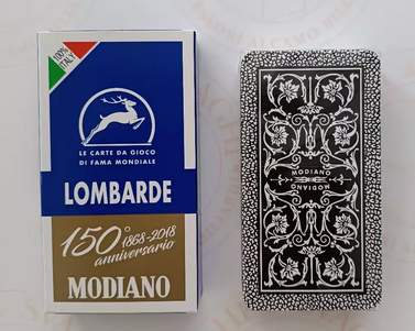 MODIANO LOMBARDE BLUE PLAYING CARDS 150th ANNIVERSARY