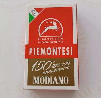 MODIANO PIEMONTESI RED PLAYING CARDS 150th ANNIVERSARY