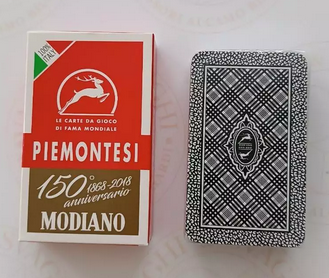 MODIANO PIEMONTESI RED PLAYING CARDS 150th ANNIVERSARY