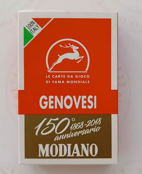 CARTE DA GIOCO ROSSE MODIANO GENOVESI 150° ANNIVERSARIO