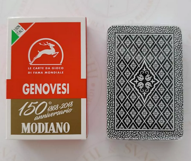 CARTE DA GIOCO ROSSE MODIANO GENOVESI 150° ANNIVERSARIO