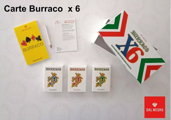 CARTE DA GIOCO DAL NEGRO BURRACO X 6