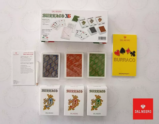 CARTE DA GIOCO DAL NEGRO BURRACO X 6