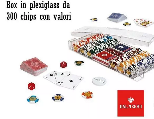 VETRINA IN PLEXIGLASS DAL NEGRO PER 300 FICHES DA POKER