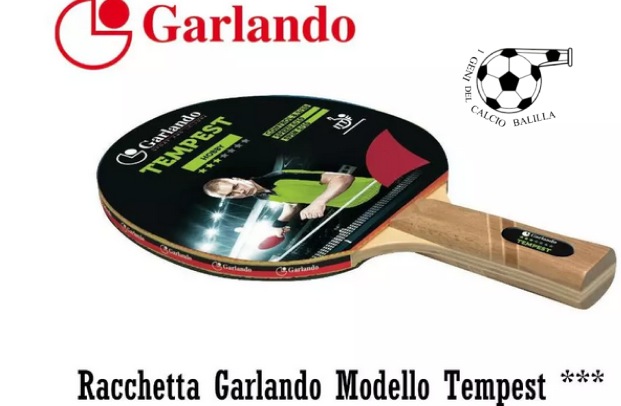 RACCHETTA PING PONG GARLANDO TEMPEST 3 STELLE