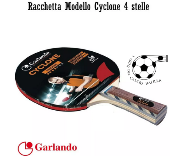 RACCHETTA DA PING PONG GARLANDO CYCLONE 4 STELLE