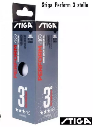 STIGA PERFORM ABS WHITE 3 STAR BALLS SET 3 PCS.