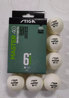 STIGA MASTER WHITE ABS 1 STAR BALLS SET 6 PCS