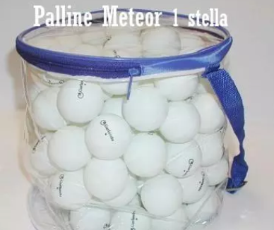 SET DI PALLINE DA PING-TENNIS GARLANDO METEOR 1 STAR 100 PZ.