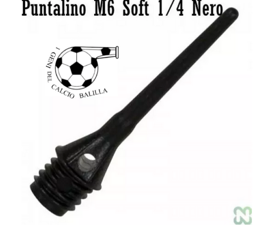 M6 SOFT 1/4 PUNTE NERE BUSTA 1.000 PEZZI