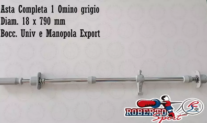 COMPLETE ROD SET 18 X 790 MM B/G ROBERTO SPORT UNIVERSAL BUSHING AND EXPORT KNOBv