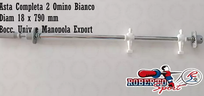 COMPLETE ROD SET 18 X 790 MM B/G ROBERTO SPORT UNIVERSAL BUSHING AND EXPORT KNOBv