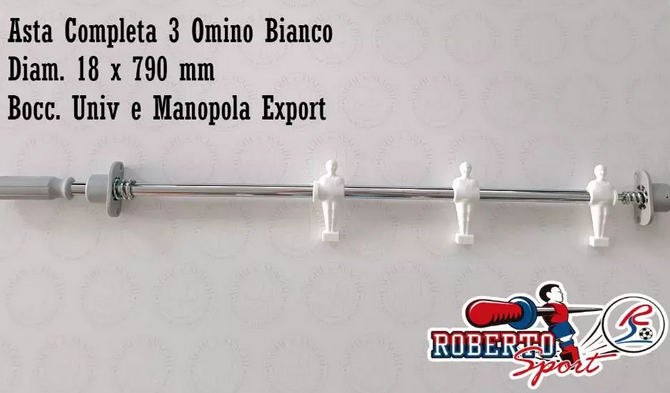 COMPLETE ROD SET 18 X 790 MM B/G ROBERTO SPORT UNIVERSAL BUSHING AND EXPORT KNOBv