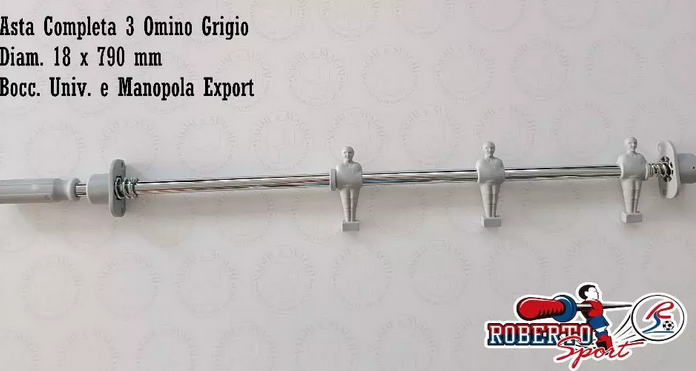 COMPLETE ROD SET 18 X 790 MM B/G ROBERTO SPORT UNIVERSAL BUSHING AND EXPORT KNOBv