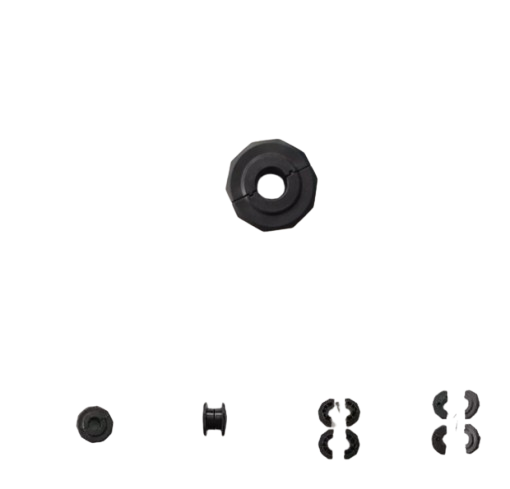 BLACK BUSHING NORDITALIA WITH 16 MM DIAMETER HOLE.